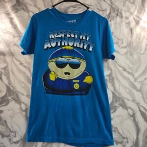 "Respect my Authority" South Park T-Shirt Blue Size S